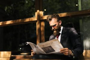 wedding videography business marketing - businessman with a beard in a suit