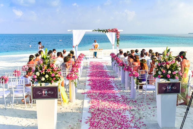 Wedding venue on beach