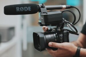 Panasonic lumix with rode videomic pro micropohone