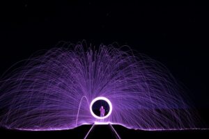 spinning light show