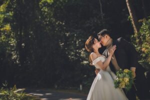Asian bride and groom