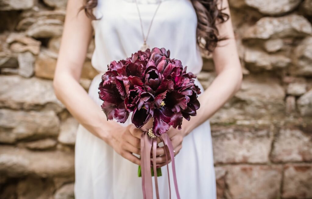purple wedding bouquet