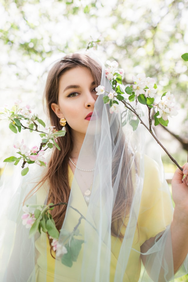 bride in yellow wedding dress