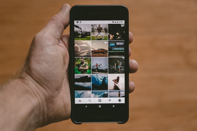 Instagram on phone