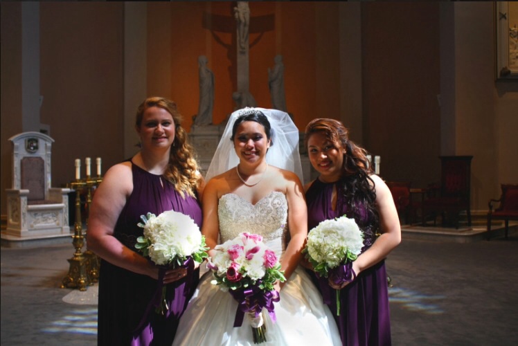 bride and bridemaids