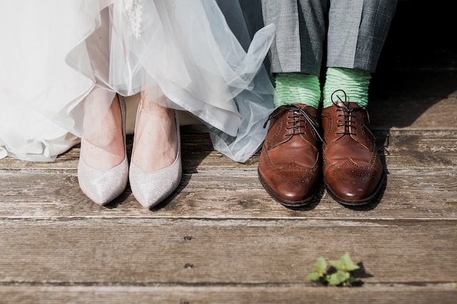 bride and groom socks
