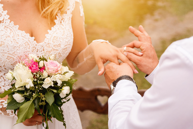 bride receiving ring