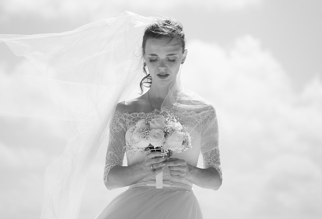 Bride with flowers